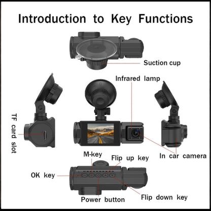 1080P HD WiFi Driving Recorder, Front And Rear Dual Lenses, Night Vision, Loop Recording, G Sensor, Motion Detection - USB Rechargeable, 32GB SD Card